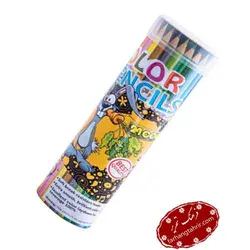 مداد رنگی اسکای 12 رنگ جعبه استوانه ای - فرهنگ تحریر ، فروش کتاب ، لوازم التحریر مدارس و اداری