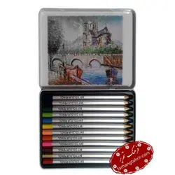 مداد رنگی 12 رنگ جعبه فلزی اسکای مدل آرتیست - فرهنگ تحریر ، فروش کتاب ، لوازم التحریر مدارس و اداری