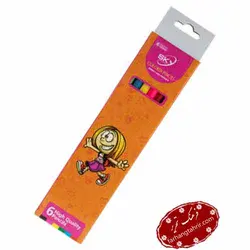 مداد رنگی 6 رنگ جعبه مقوایی اسکای - فرهنگ تحریر ، فروش کتاب ، لوازم التحریر مدارس و اداری