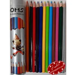 مداد رنگی دامس 12 رنگ قوطی فلزی - فرهنگ تحریر ، فروش کتاب ، لوازم التحریر مدارس و اداری