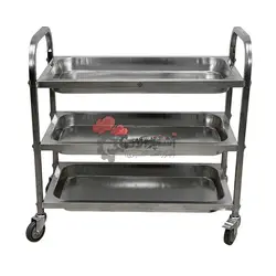 ترولی سه طبقه گود استیل مدل RDT3A