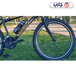 قیمت دوچرخه سایز 24 دنده کلاجدار طرح المپیا رنگ مشکی زرد