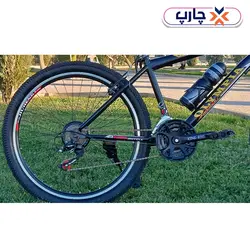 قیمت دوچرخه سایز 24 دنده کلاجدار طرح المپیا رنگ مشکی زرد