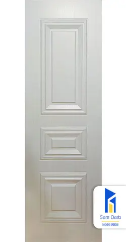 درب اتاق سه قاب برجسته PVC-B307 | سام درب
