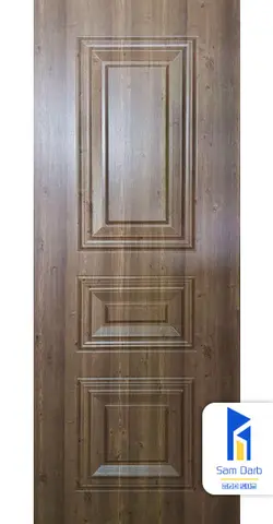 درب اتاق سه قاب برجسته PVC-B307 | سام درب