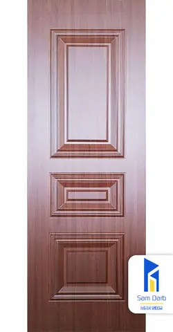 درب اتاق سه قاب برجسته PVC-B307 | سام درب