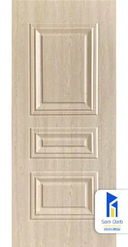 درب اتاق سه قاب برجسته PVC-B307 | سام درب