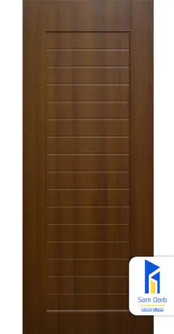 درب چوبی اتاق خواب مدل کف تراش PVC-C417 | سام درب