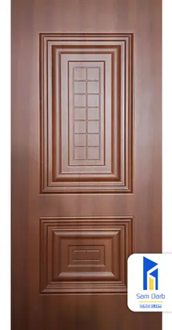 درب اتاق برجسته دو قاب PVC-B311 | سام درب