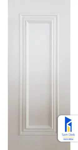 درب اتاق خواب سفید برجسته PVC-B301 | سام درب