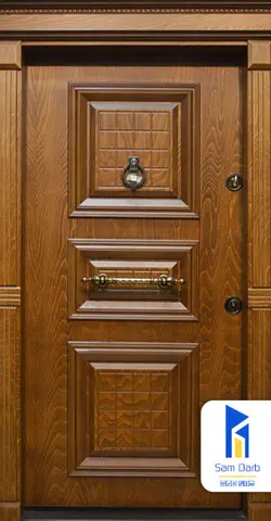 درب ضد سرقت سه قاب برجسته SD107 | سام درب