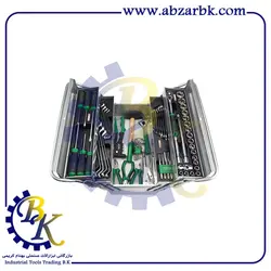 جعبه ابزار کامل کارگاهی قابل حمل طوسی تاپ تول GCAZ0021