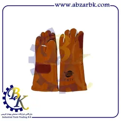 دستکش جوشکاری ساق بلند سیم دوز ایرانی طرح آمریکایی