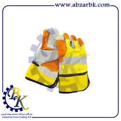 دستکش جوشکاری ساق کوتاه کف دوبل ایرانی