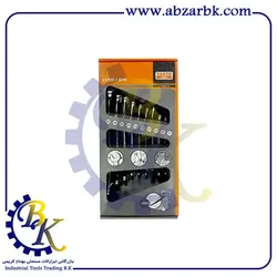 آچار یک سر رینگ یک سر تخت 10 پارچه زاویه 15 درجه مارک BAHCO مدل 111M/S10