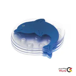 برچسب کاشی تزیینی سفید آبی طرح Flipper دلفینی