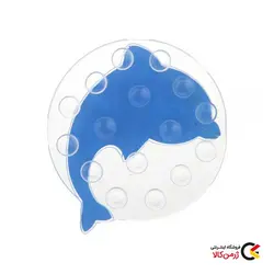برچسب کاشی تزیینی سفید آبی طرح Flipper دلفینی