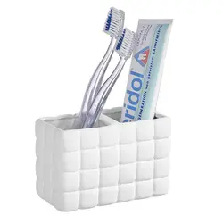 جا مسواکی دوقلو سرامیکی مدل Cube برند ونکو سفید رنگ