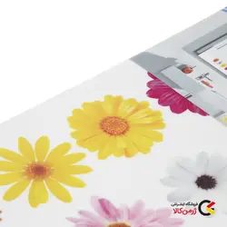 برچسب تزئینی شیشه و کاشی مدل Pegatinas طرح گل رنگی
