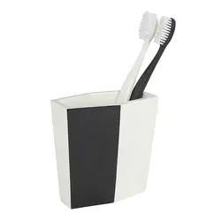 جا مسواکی سرامیکی مدل Bicolor Black برند ونکو طرح دوقلو