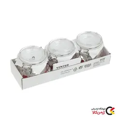 بانکه و نگهدارنده ایکیا (مناسب مربا و عسل) مجموعه 3 عددی