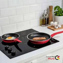 ۲ عدد ماهیتابه تفلون برند ایکیا به رنگ قرمز