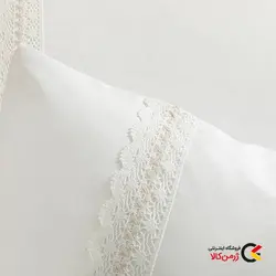 روبالشی ترک دو عددی پنبه ای مدل نانسی انگلیش هوم رنگ سفید
