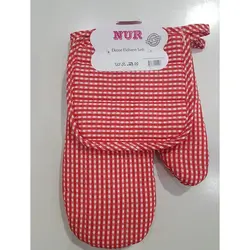 ست دستکش و دستگیره آشپزی مدل NUR
