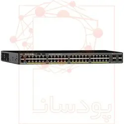 سوییچ سیسکو 2960X-48TS-L دارای 48 پورت (10/100/1000) و 4 پورت SFP یک گیگ