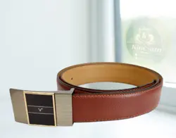 کمربند مردانه طرح چرم 3.5 سانت اعلا پلاکی - ماهان بهداشت