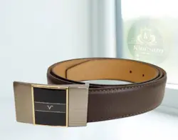 کمربند مردانه طرح چرم 3.5 سانت اعلا پلاکی - ماهان بهداشت