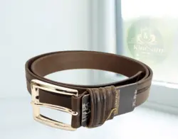 کمربند مردانه چرم طبیعی 3.5 سانت اعلا (مشکی-عسلی-قهوه ای ) - ماهان بهداشت