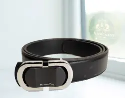 کمربند مردانه چرم طبیعی 3.5 سانت پلاکی اعلا (مشکی-عسلی-قهوه ای ) - ماهان بهداشت