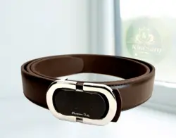 کمربند مردانه چرم طبیعی 3.5 سانت پلاکی اعلا (مشکی-عسلی-قهوه ای ) - ماهان بهداشت