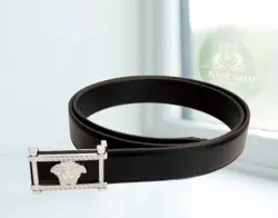 کمربند مردانه چرم طبیعی 3.5 سانت پلاکی اعلا (مشکی-عسلی-قهوه ای ) - ماهان بهداشت