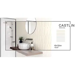 سرامیک کاستلین فخار سفید کرم 120*40 مات