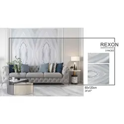 سرامیک رکسون بوک مچ فخار پرسلان طوسی 120*60 پولیش