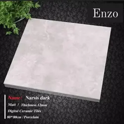 سرامیک نارسیس تیره پرسلان ارزان طوسی 80*80 مات محصول کارخانه روناس