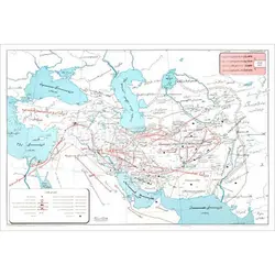 نقشه ایران در زمان طاهریان، سامانیان، علویان و صفاریان - جلد 10