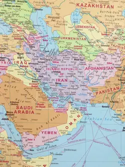 نقشه جهان نمای سیاسی شید 2 متری - (انگلیسی)
