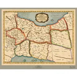 نقشه قطعه پنجم آسیا 1578 میلادی