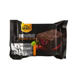 کیک براونی با مغزی آلبالو بنیس