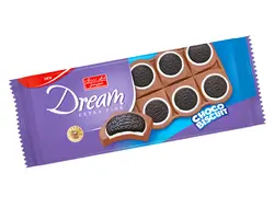 شکلات با کرم شیری و بیسکویت کاکائویی دریم شیرین عسل