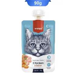 پودینگ گربه طعم مرغ و هویج ونپی (Wanpy) وزن 90 گرم