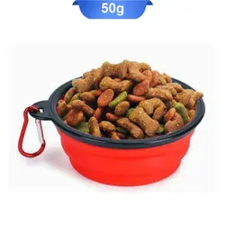 ظرف آب و غذای تاشو مسافرتی سگ و گربه کد 106022