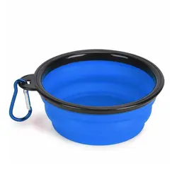 ظرف آب و غذای تاشو مسافرتی سگ و گربه کد 106022