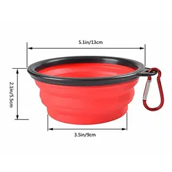 ظرف آب و غذای تاشو مسافرتی سگ و گربه کد 106022