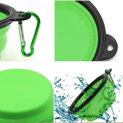 ظرف آب و غذای تاشو مسافرتی سگ و گربه کد 106022