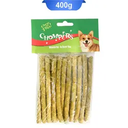 تشویقی سگ مانچی مدادی طعم سبزیجات 20 عددی ( Chompers) وزن 400 گرم