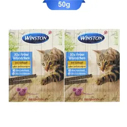تشویقی مدادی گربه طعم مرغ و جگر وینستون (Winston) وزن 50 گرم کد 105021